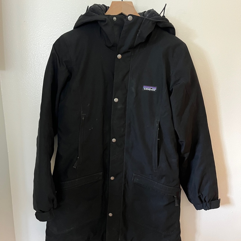Patagonia Women’s Black Down Parka with Hood